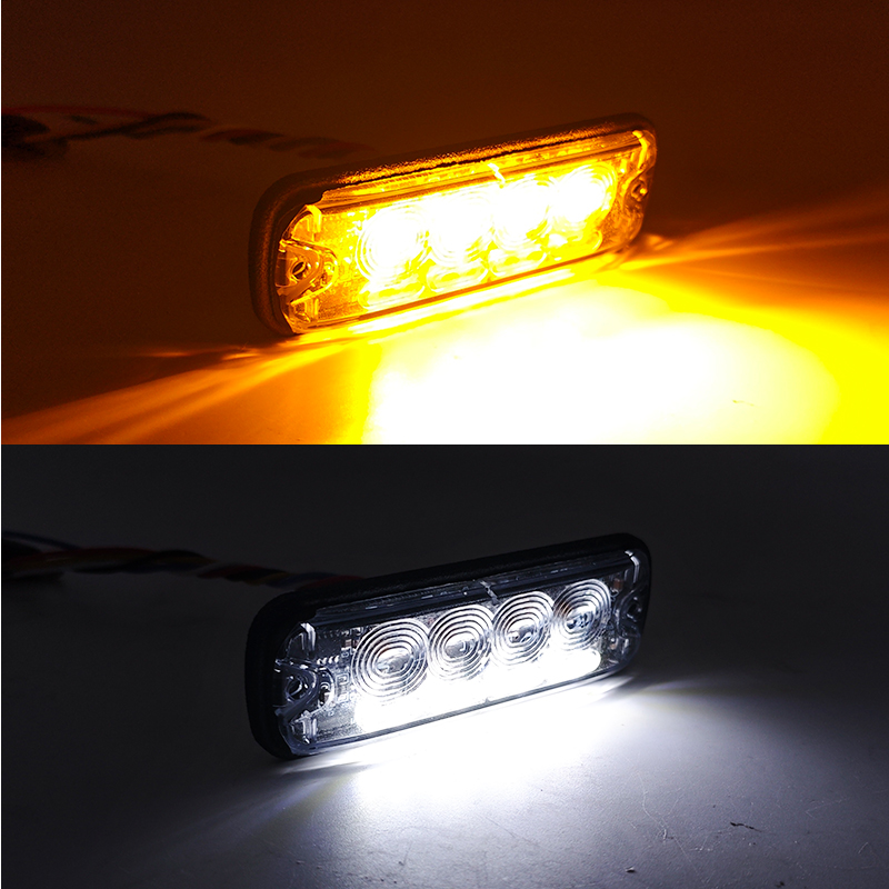 WETECH 12W LED Strobe Lights Vehicle Side Marker Surface Mount With Daytime running light